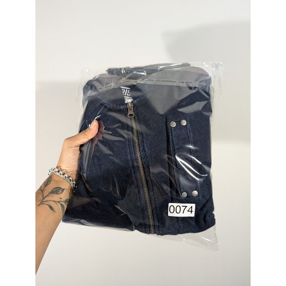 Parish Nation Jacket Men M Blue Bomber Patches PN 0506 Full Zip American Flag - Picture 11 of 11